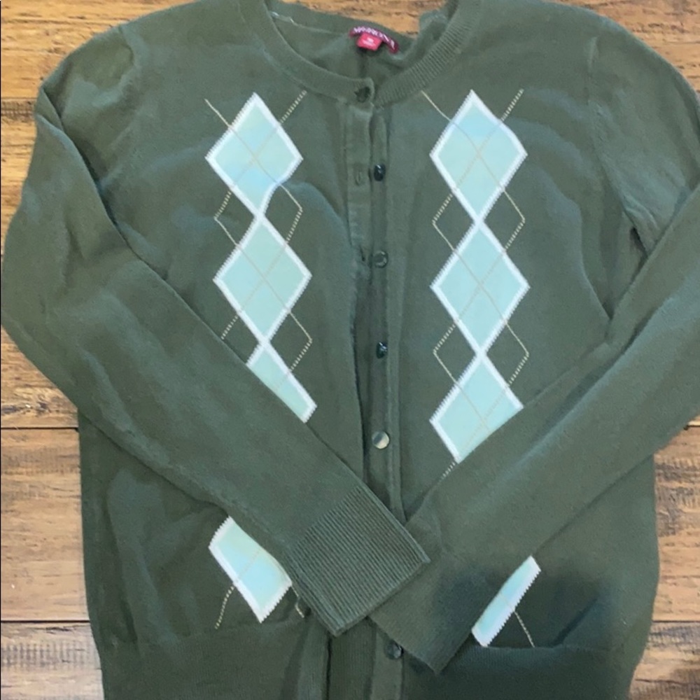 Argyle pattern cardigan